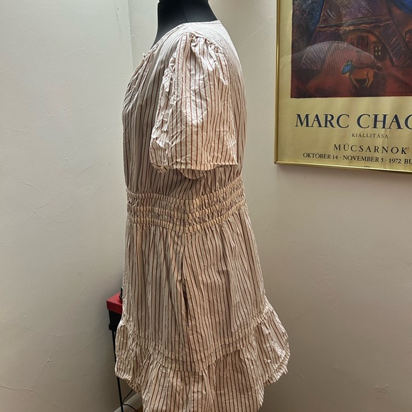 Quince Dress WORN ONCE White Red Stripes Pockets! large - Picture 2 of 8